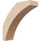 Ekena Millwork 3-inch W x 10-inch D x 10-inch H Thorton Rough Cedar Woodgrain TimberThane Knee Brace, Primed BRCUR03X10X10THRRCPR - alternate 1